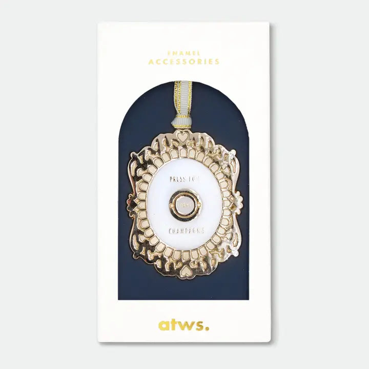 Press For Champagne Christmas Ornament