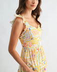 Ramona Ruffle Strap Midi Dress