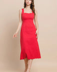 Sara Scalloped Midi Dress