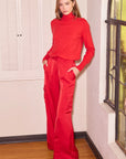 Lena Turtleneck with Button Sleeve Detail