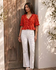 Poppy Polka Dot Crop Top