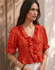 Poppy Polka Dot Crop Top