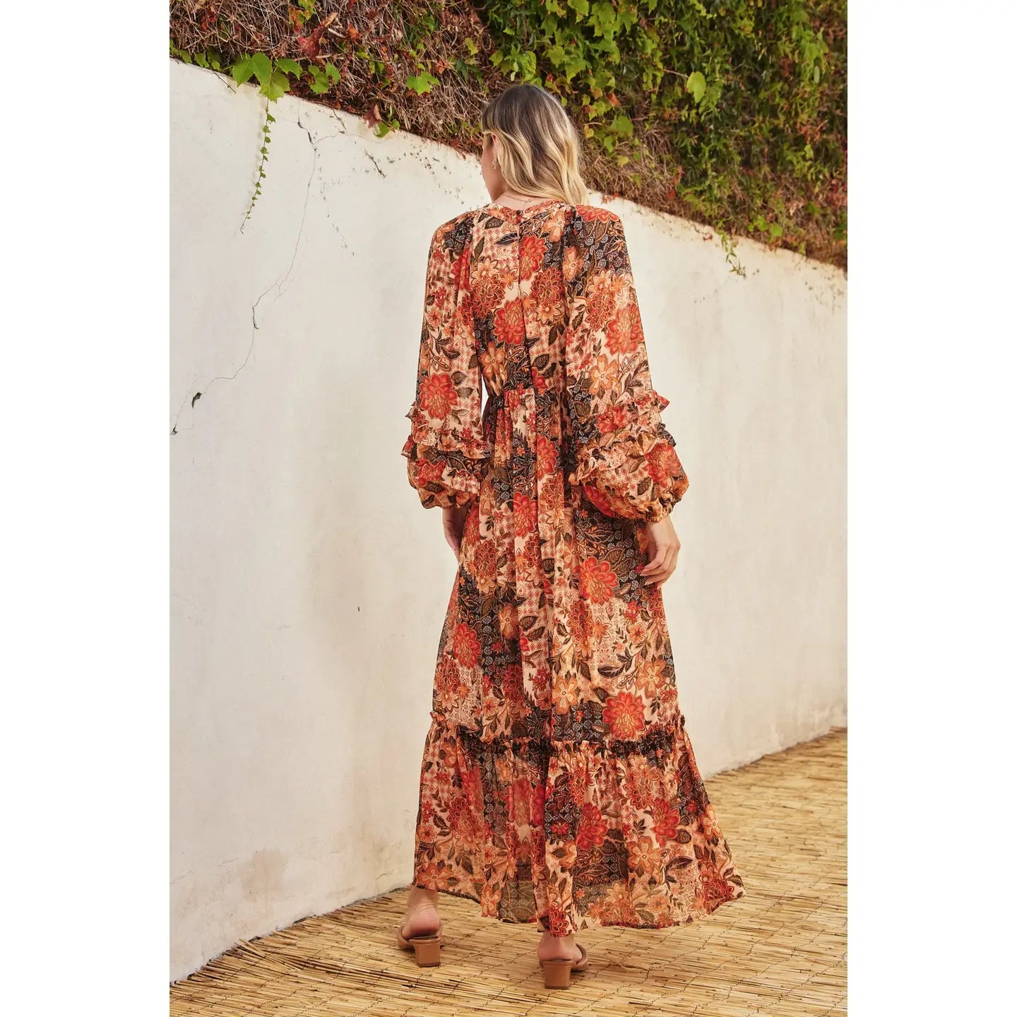 Raina Ruffle Detail Maxi Dress