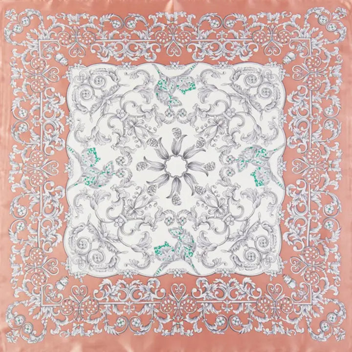 Vivienne Floral Square Satin Scarf