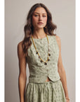 Elara Eyelet Sleeveless Top
