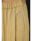 Celia Crinkled Wide Leg Cropped Pants