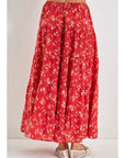 Florence Floral Tiered Maxi Skirt