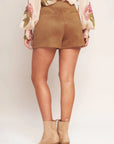 Kristen Patch Work Suede Skort