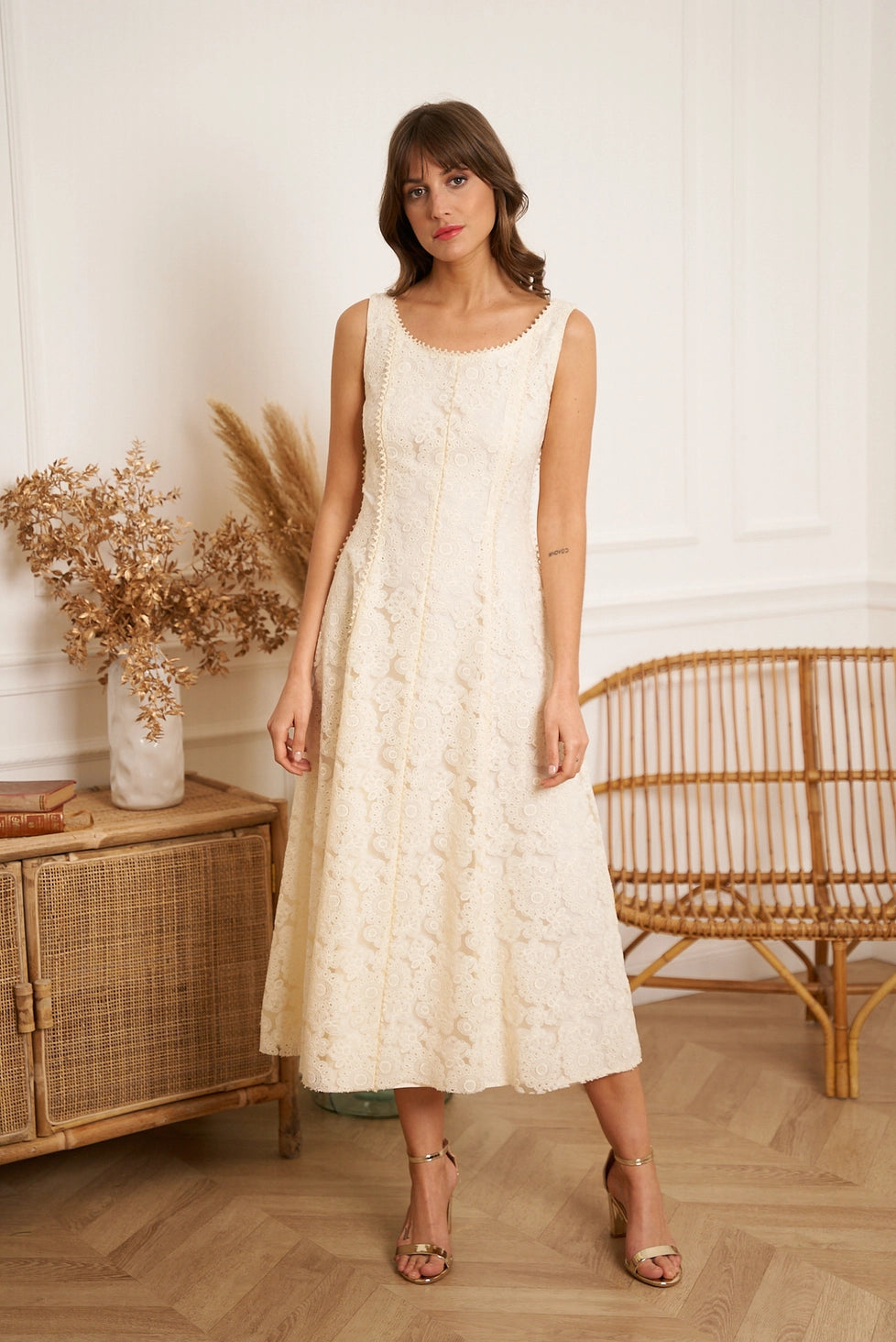 Sophia Lace Midi Dress- FINAL SALE ITEM