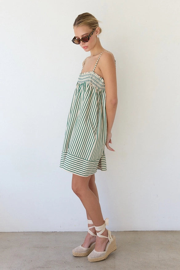 Lauren Striped Babydoll Dress