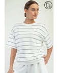Laurel Modal Stripe Tee - Plus Size