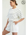 Laurel Modal Stripe Tee - Plus Size