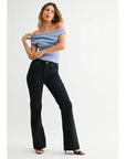 Perry Scissor Cut Flare Denim - High Rise