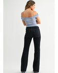 Perry Scissor Cut Flare Denim - High Rise