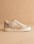 The Tammi | Light Grey Floral Applique Sneaker