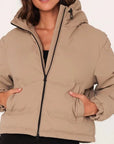 Long Sleeve Zip-Up Hooded Puffer Jacket