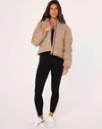 Long Sleeve Zip-Up Hooded Puffer Jacket