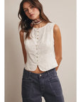 Elara Eyelet Sleeveless Top