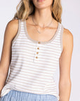 Helen Striped Henley Tank