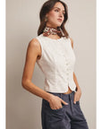 Elara Eyelet Sleeveless Top
