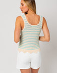 Mariana Scalloped Tank Top- FINAL SALE ITEM