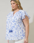 Tate Flutter Sleeve Blouse - Plus Size