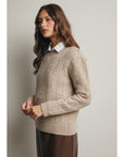 Textured Cable-Knit Sweater