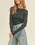 Karson Ribbed Long Sleeved Tee