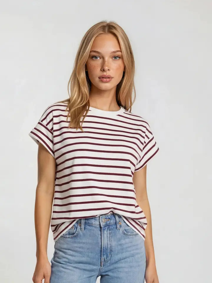 Roxy Raglan Sleeve Stripe Tee