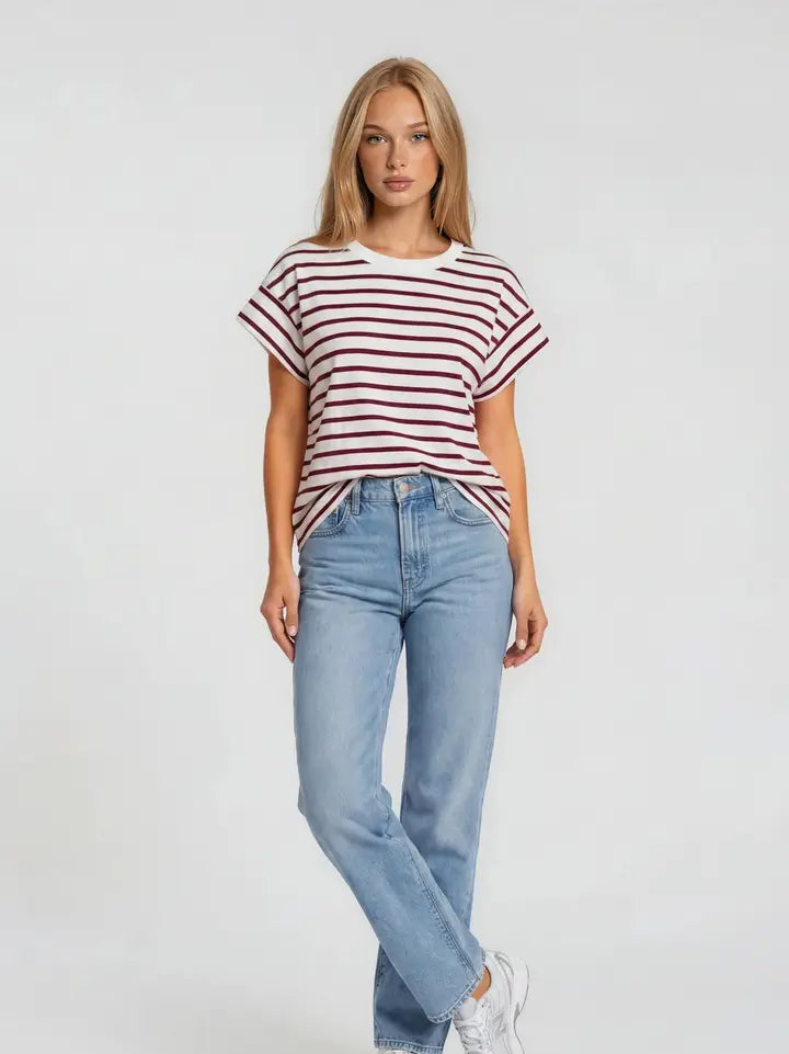 Roxy Raglan Sleeve Stripe Tee