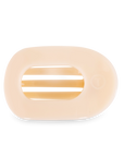 Almond Beige Large Flat Round Clip