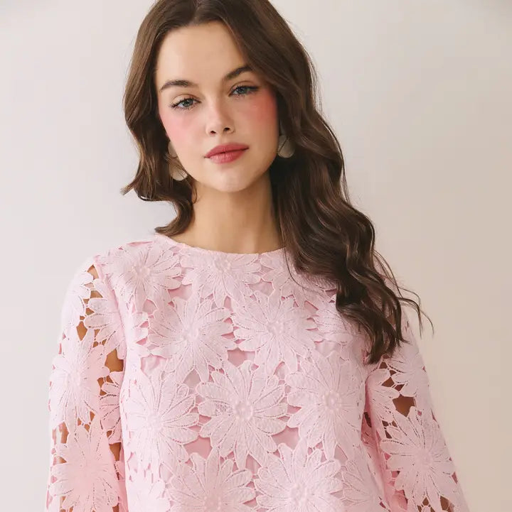 Francesca Floral Lace Cropped Top