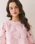Francesca Floral Lace Cropped Top