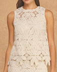 Camila Crochet Scalloped Top