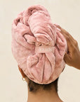 Terracotta Plush Microfiber Hair Towel Turban