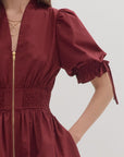 Monica Mini Dress with Eyelet Hem
