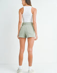 Olive High Rise Shorts- FINAL SALE ITEM