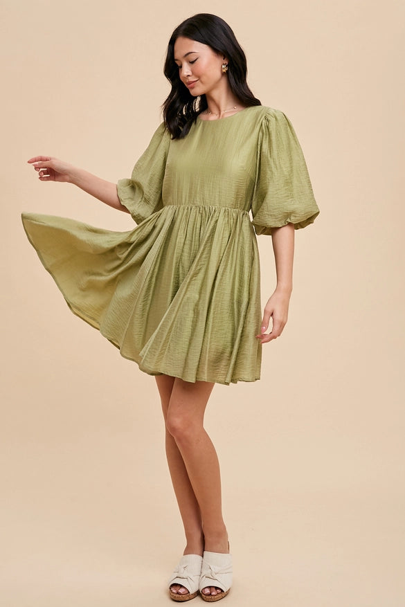 Tara Puff Sleeve Mini Dress