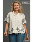 Whitney Embroidered Top - Plus Size