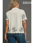 Whitney Embroidered Top - Plus Size