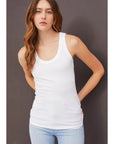 Classic Ribbed Scoop Neck Tank Top