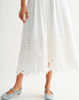 Eyelet Cotton Midi Dress