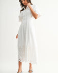 Eyelet Cotton Midi Dress