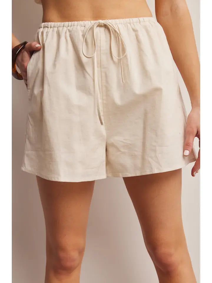 Amara Drawstring Woven Shorts