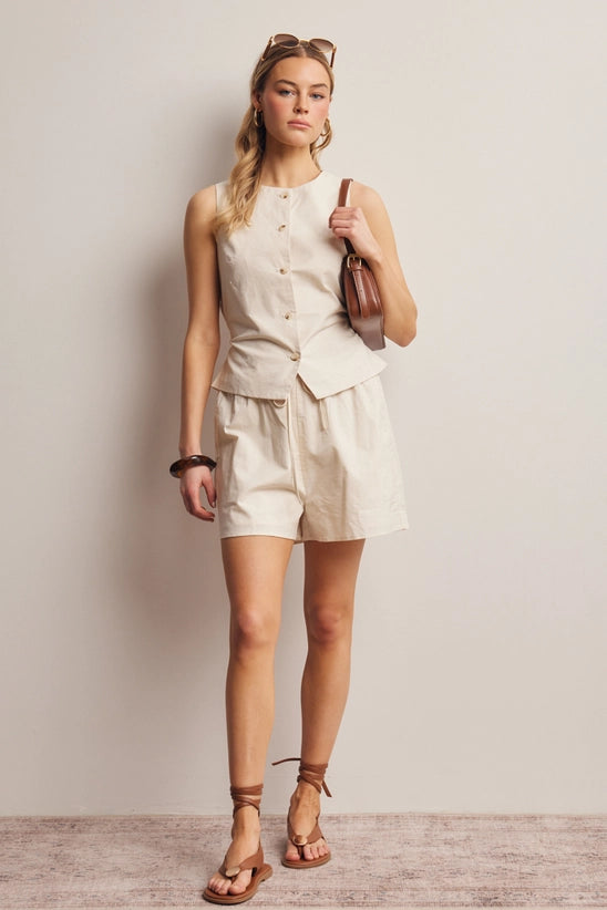 Amara Drawstring Woven Shorts
