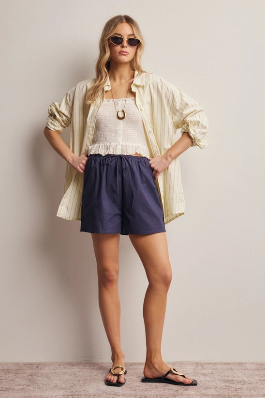 Amara Drawstring Woven Shorts
