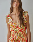 Francesca Floral Sleeveless Midi Dress