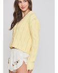 Sadie Scallop Cable Knit Cardigan