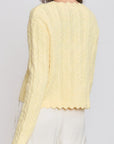 Sadie Scallop Cable Knit Cardigan