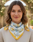 Lulu Floral Pattern Square Satin Scarf